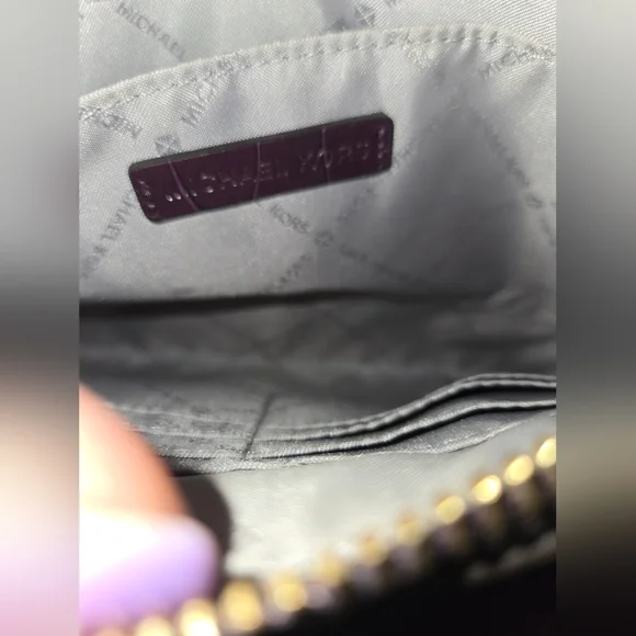 Like New Michael Kors Croc Embossed Oversized Wristlet - Picture 5 of 6